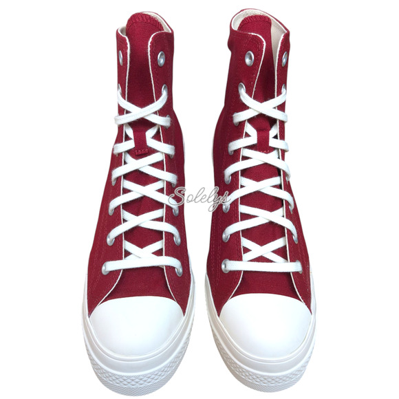 Converse Chuck 70 De Luxe Heel Platform Park Red Sneaker Boot Womens 11 NEW - Picture 2 of 11